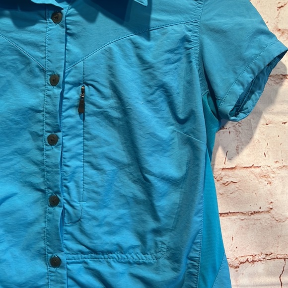 Mountain Hardwear Women’s Canyon Shirt button down short sleeve Bright blue XS - Picture 4 of 9